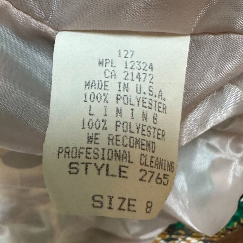 Vintage 80's Artsy Cheetah Print Skirt Animal Print Jacket Pleated 8 Howard Wolf - Picture 12 of 13